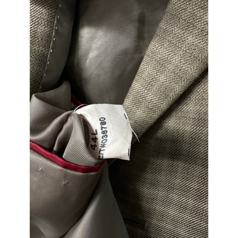Tommy Hilfiger Mens Brown Plaid Wool Blazer Sport Coat Size 44L - Picture 5 of 8